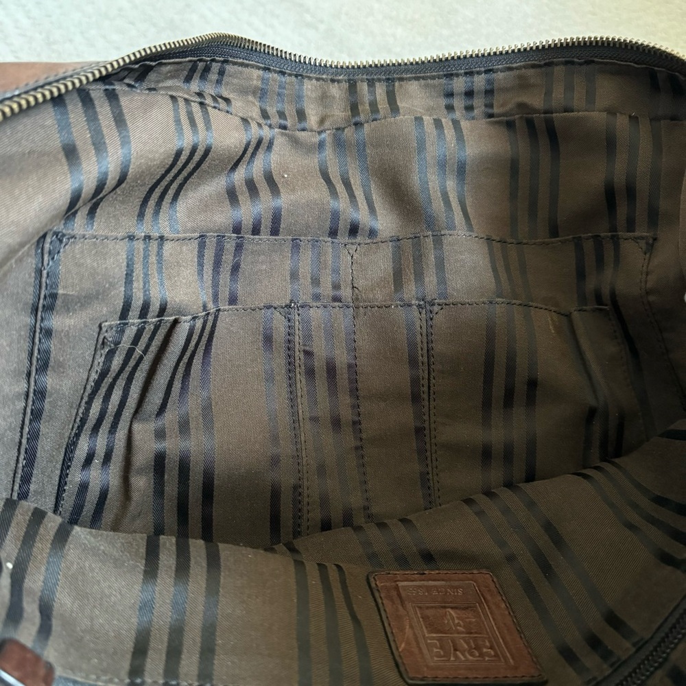 Frye Brown Leather Satchel Bag with Shoulder Strap - Picture 10 of 13